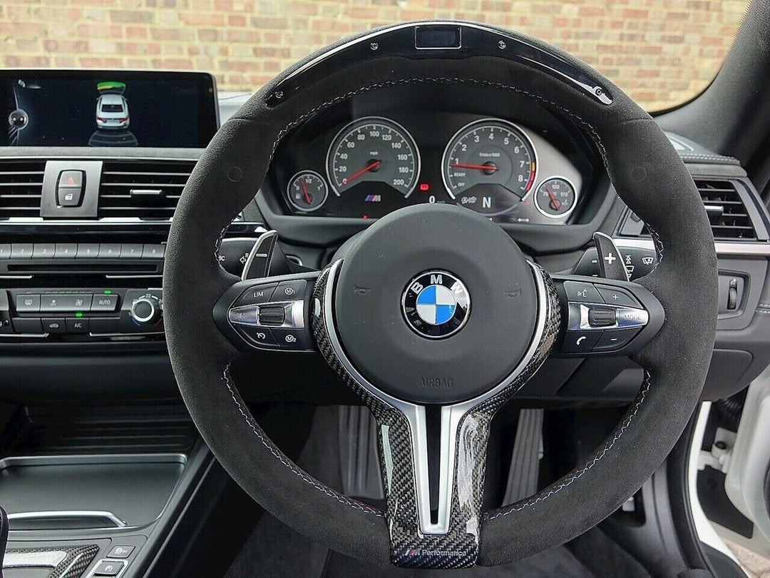 Genuine BMW F87 M Performance Alcantara Steering Wheel II with Carbon Fibre Trim & Race Display (M2 & M2 Competition)